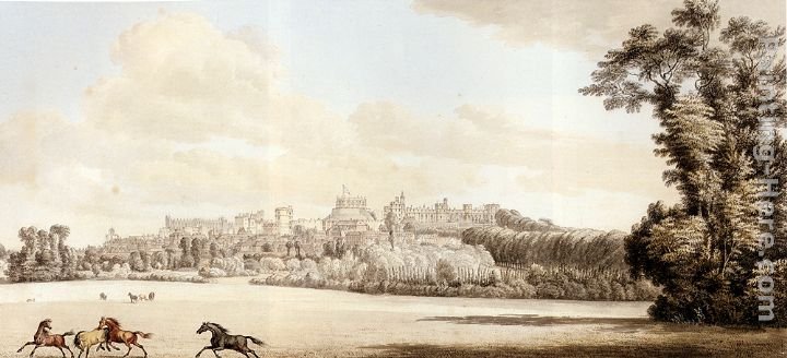 Paul Sandby View Of Windsor Castle And Part Of The Town From The Spital Hill